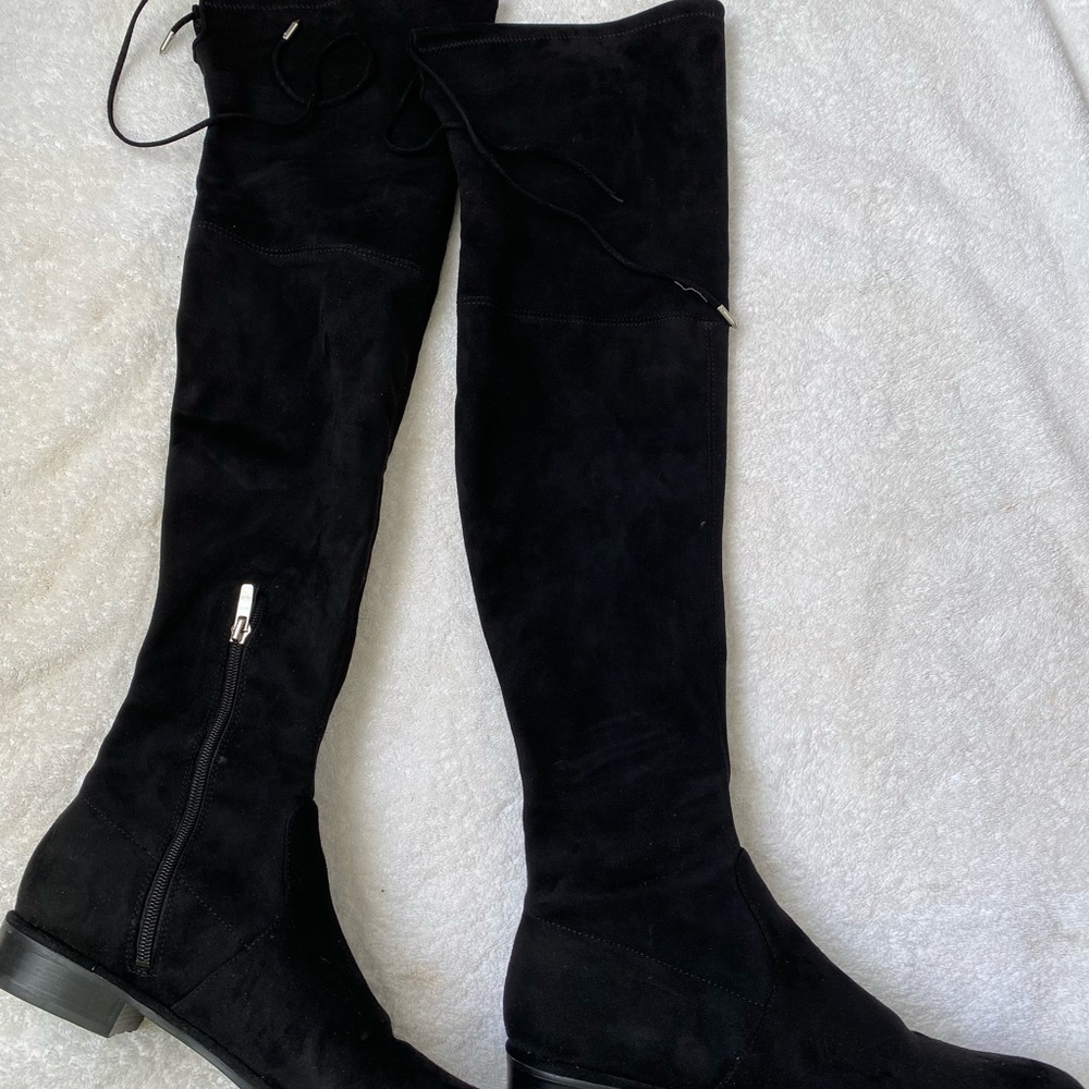 Marc Fisher Suede Black Over-the-Knee Boots Size 9 - Picture 14 of 14